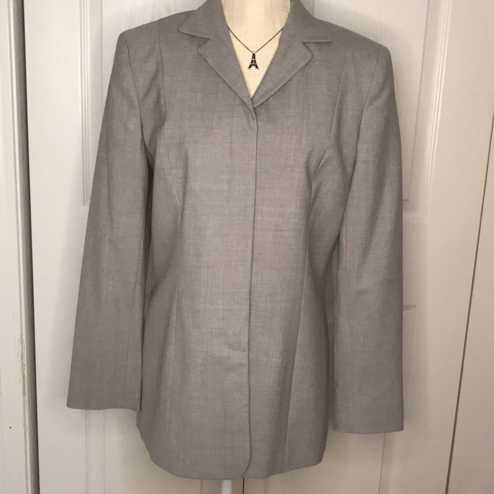 Liz Claiborne Collection Blazer Light Gray Size 8
